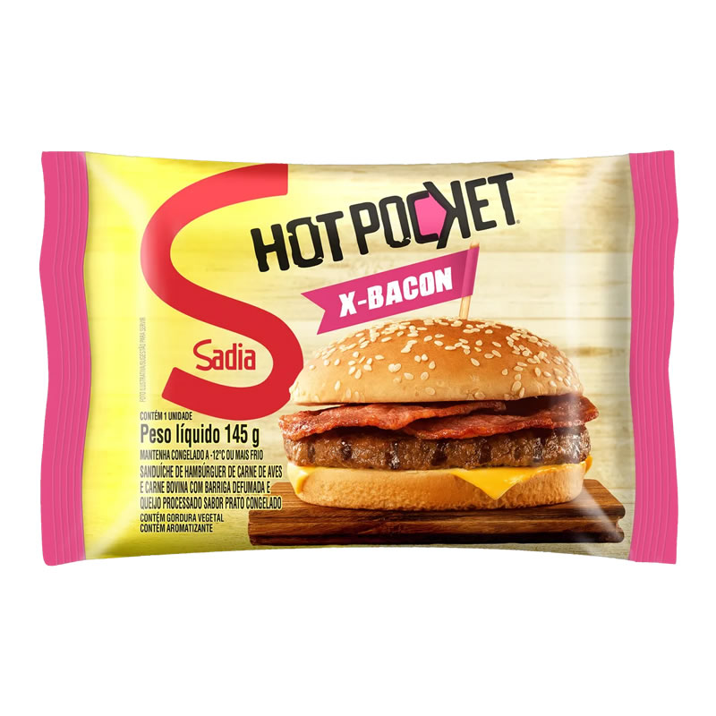 HOT POCKET SADIA XBACON 145g